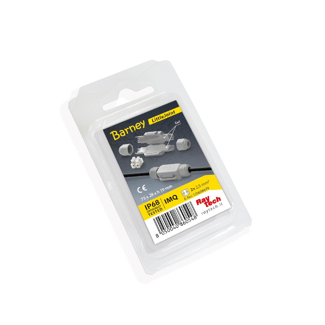 RAYTECH - Barney Giunto in Gel + Mors (Confezione da 1 PZ) IP68/69 extra-compatto pre-riempito.