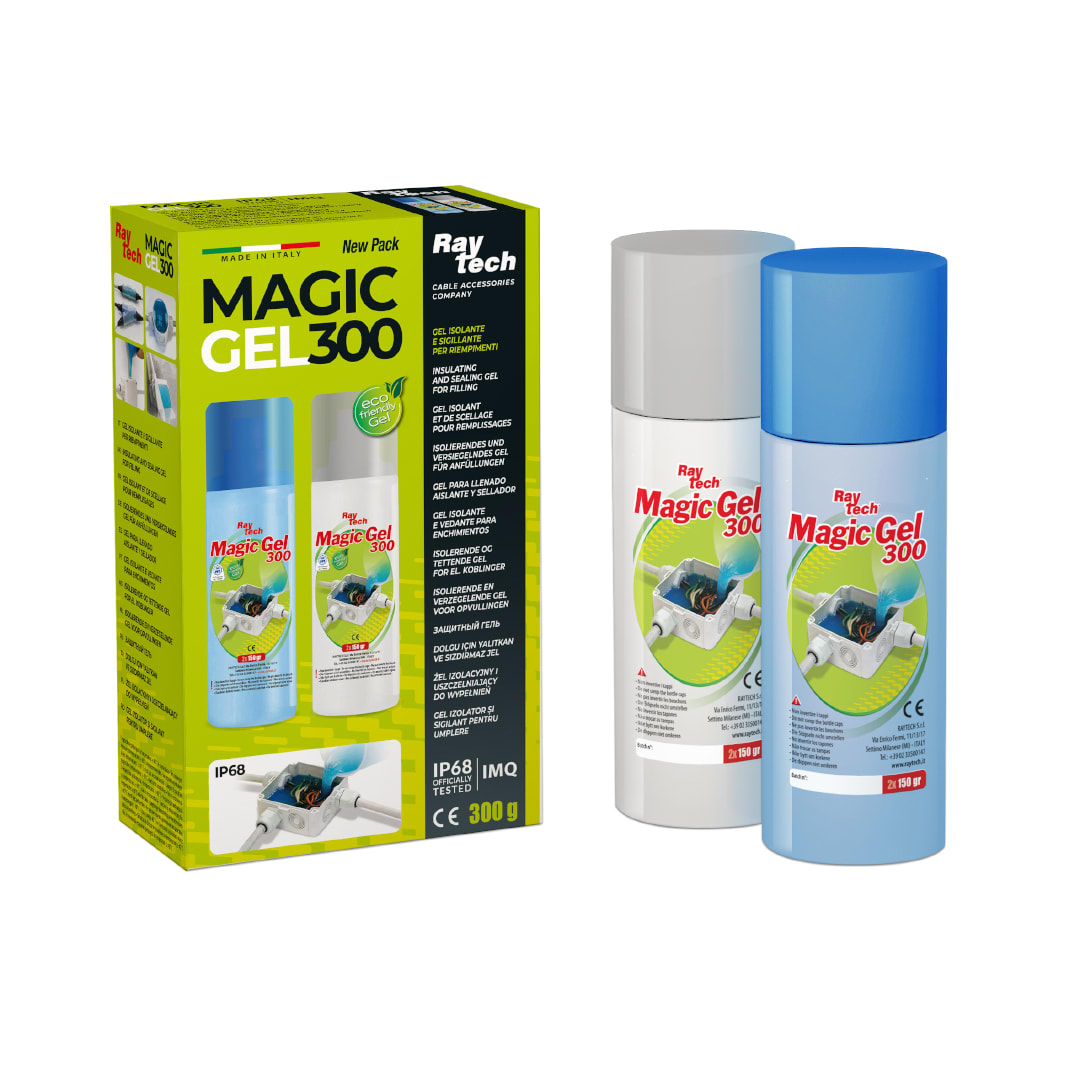 RAYTECH - Magic Gel 300 - Gel bicomponente isolante/sigillante 2 bottiglie da 150 ml.