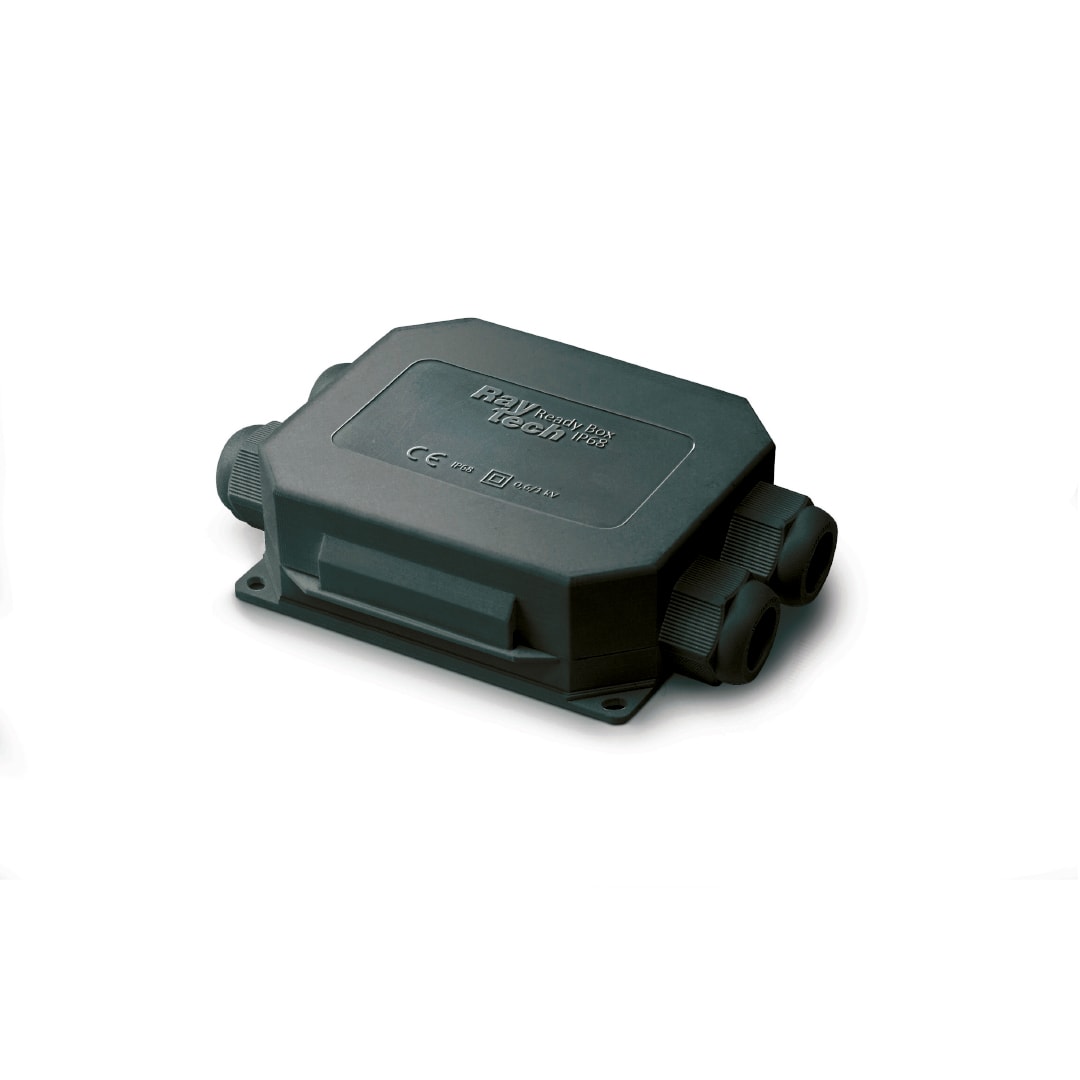 RAYTECH - Ready Box 120 IP68 Nera - Cassetta di giunzione IP68/69 a 4 vie preriempita in gel, pratica e resistente.