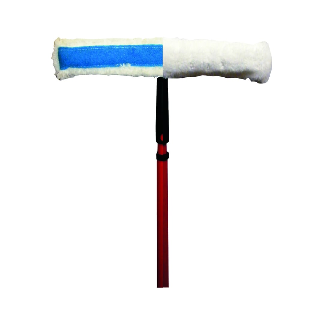 RAYTECH - Shiny Brush SB4 - Accessorio per la pulizia di pannelli solari, spazzola in microfibra con manico 4m, ideale per la manutenzione dei pannelli solari.