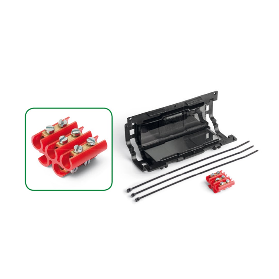 RAYTECH - Super Clik 1 - Giunto piatto in linea/derivazione IPX8 preriempito in gel 5x6 con morsetti.