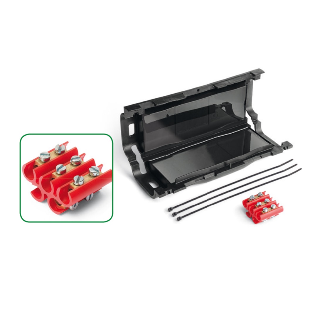RAYTECH - Super Clik 2 - Giunto piatto in linea/derivazione IPX8 preriempito in gel, con morsetti 5x16.