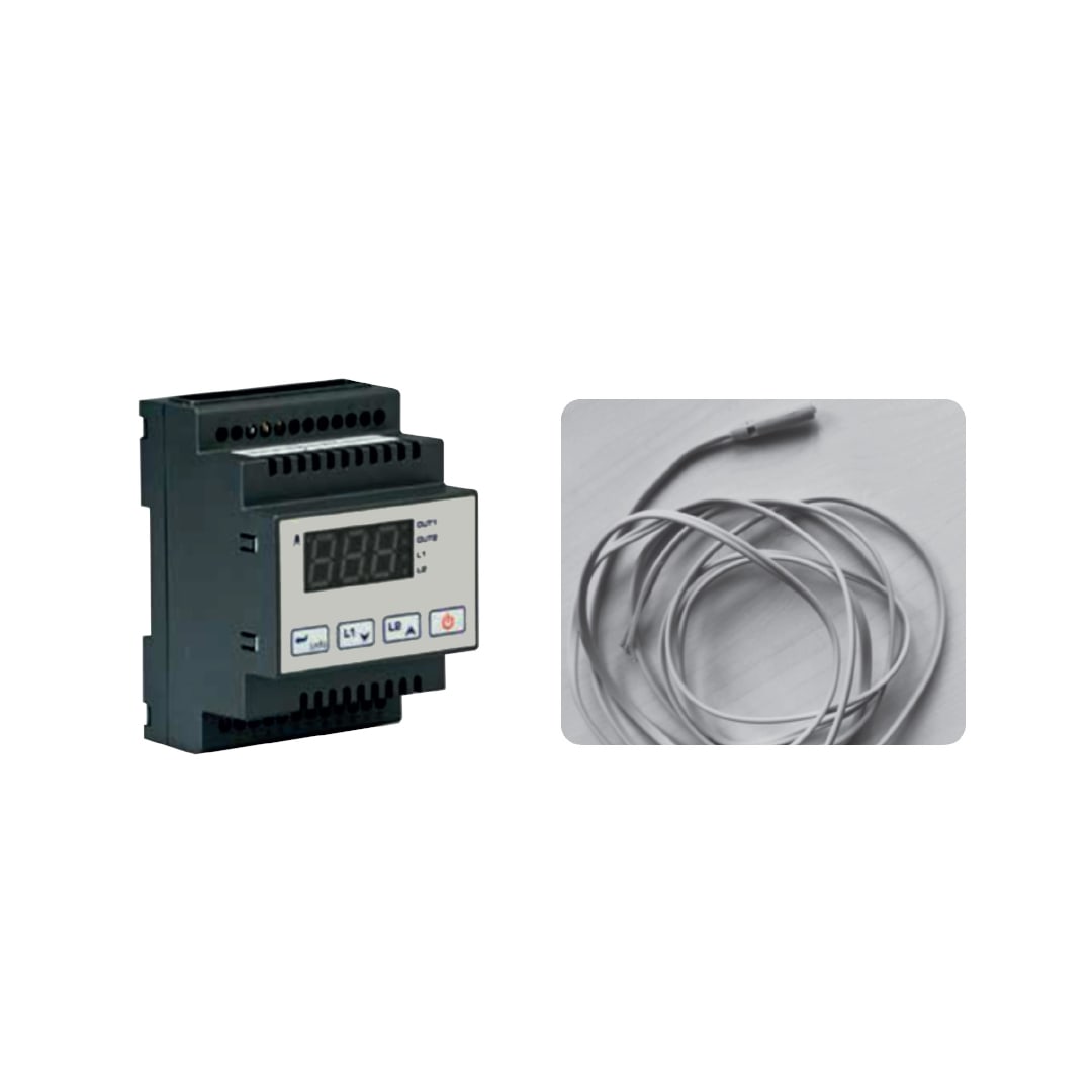 RAYTECH - Termostato digitale T2000 con PID a 2 uscite, gestione allarme temperatura e sonda NTC10k.