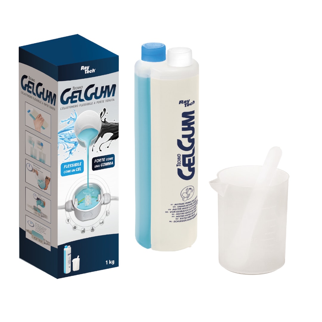 RAYTECH - Techno Gelgum Isolante Sigillante Bicomp 1kg - Gel-Gomma per isolamento e sigillatura.