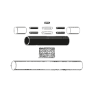RAYTECH - MCA-GL Kit di giunzione termorestringente per cavi scaldanti.