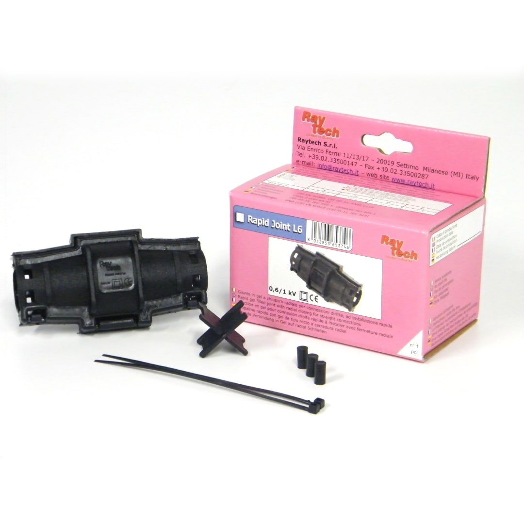 RAYTECH - RAPID JOINT L6 - Giunto cilindrico in linea IPX8 preriempito in gel. 301098-037
