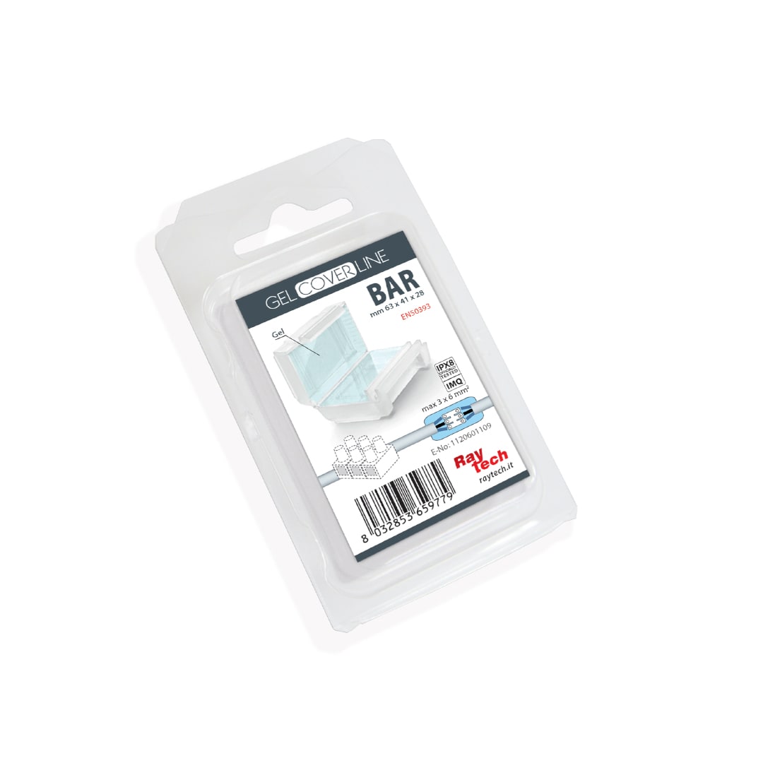 RAYTECH - BAR BLISTER (1 PZ.) - Accessorio IPX8 preriempito in gel per morsetti tensione 0,6/1 kV