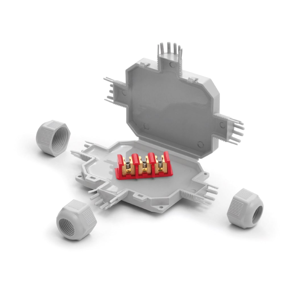 RAYTECH - BOB 3 (Confezione da 1 PZ.) - Mini casseta di giunzione a T extra compatta preriempito in gel.