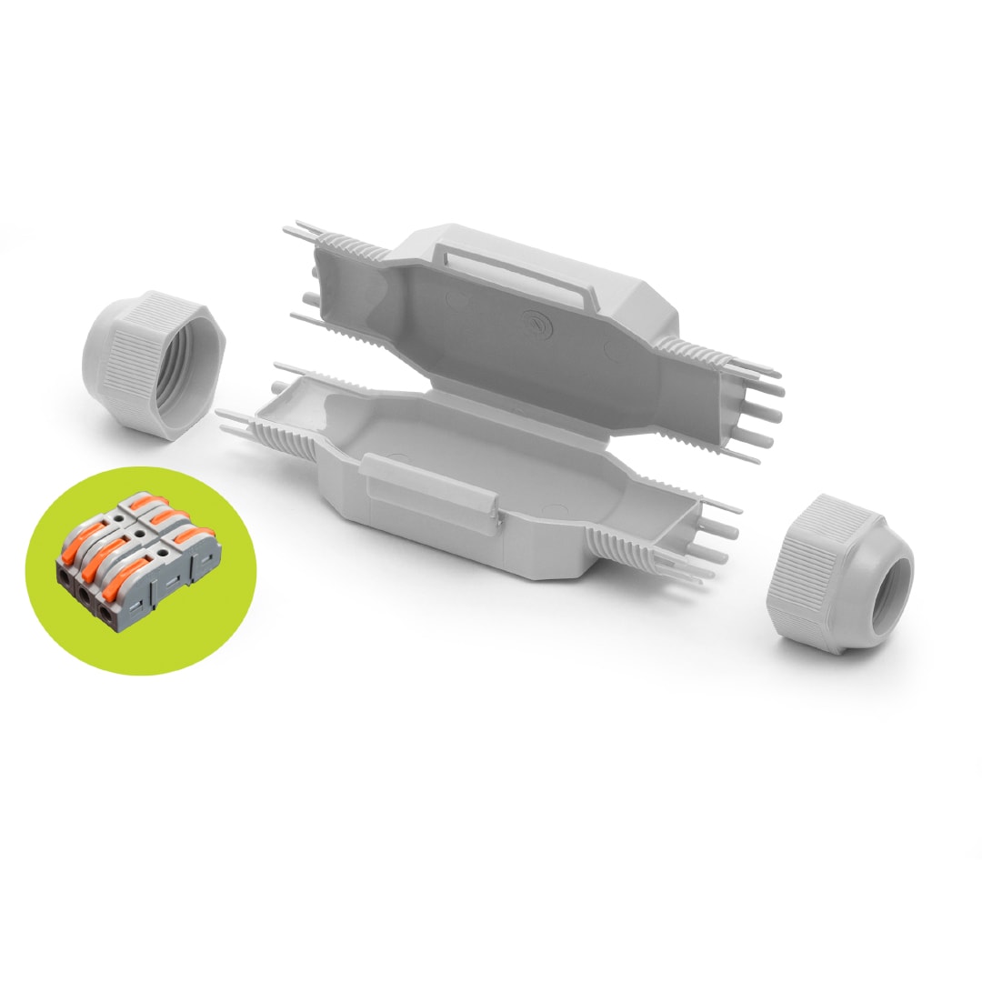 RAYTECH - DINO EASY (Confezione da 1 PZ.) - Giunto in linea IP68/69 extra-compatto preriempito in gel.