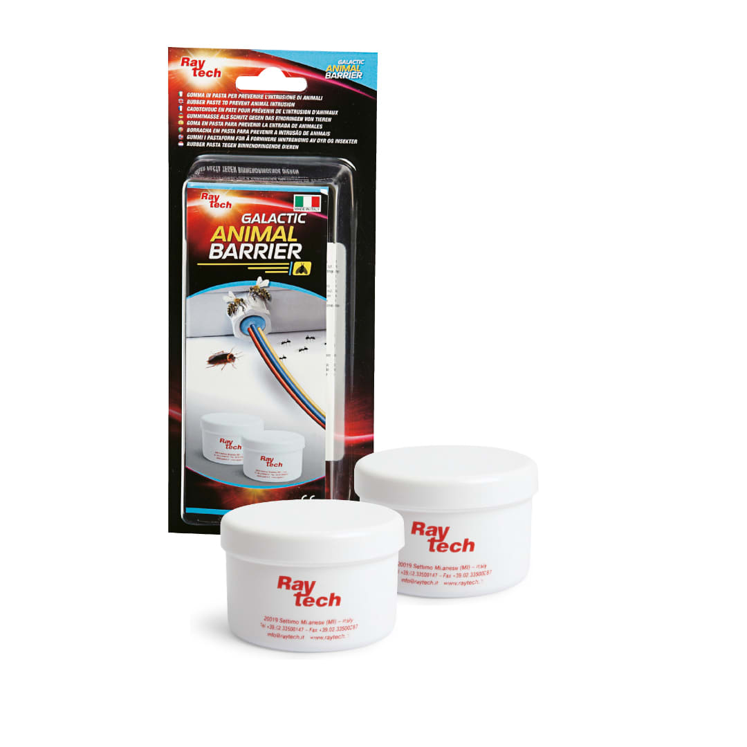 RAYTECH - GALACTIC ANIMAL BARRIER - Pasta bicomponente per prevenire l\'ingresso di insetti e animali (250 gr).