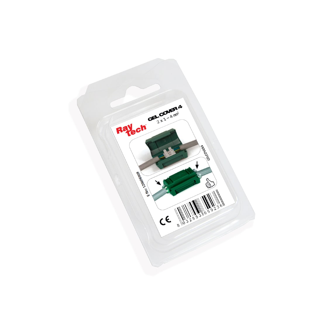 RAYTECH - GEL COVER 4 (Confezione da 1 PZ.) - Accessorio IPX8 preriempito in gel per morsetti tensione 0,6/1 kV