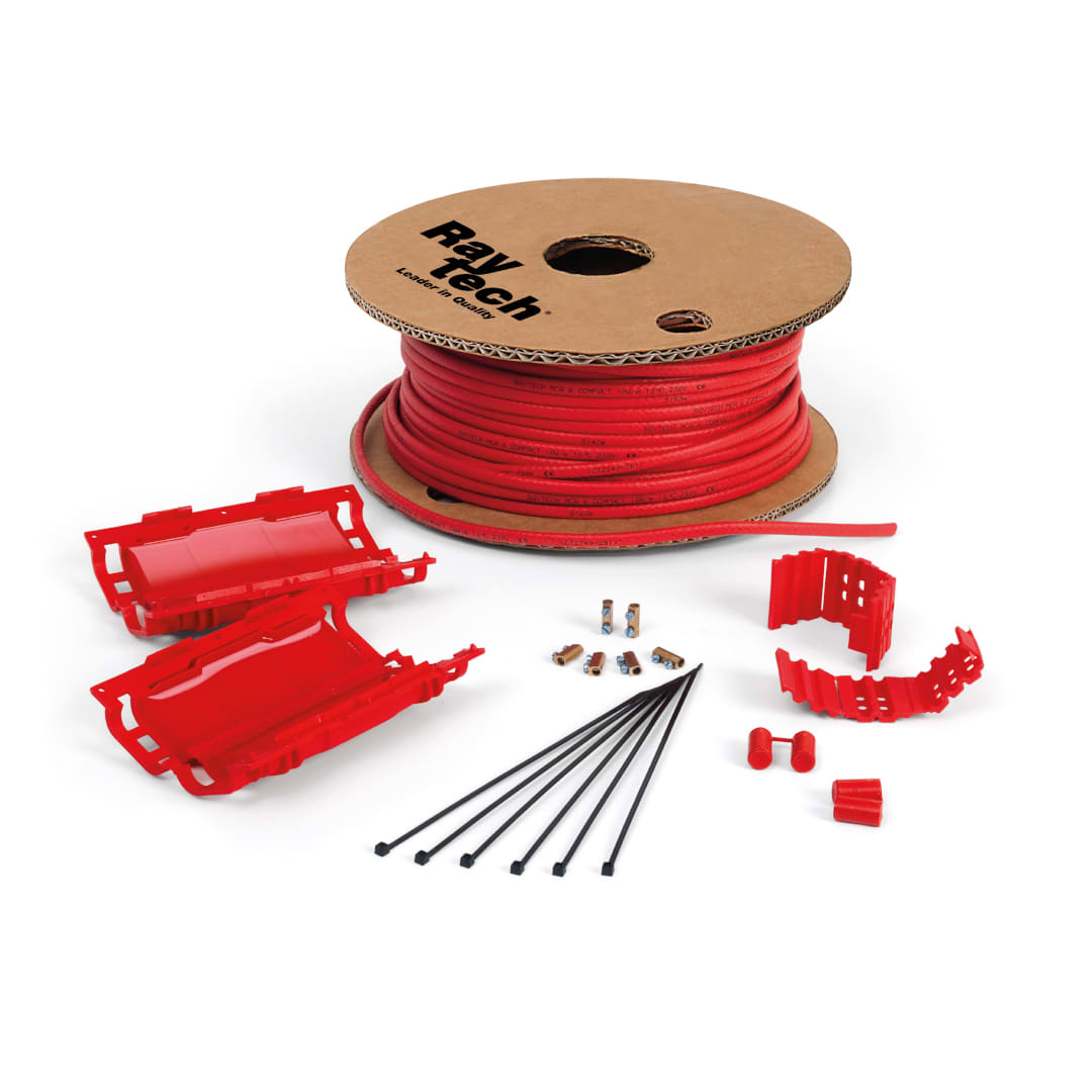 RAYTECH - ICE KILLER 6 - Kit cavo scaldante autoregolante con terminali 18 W/m a 10°C - 30 m.