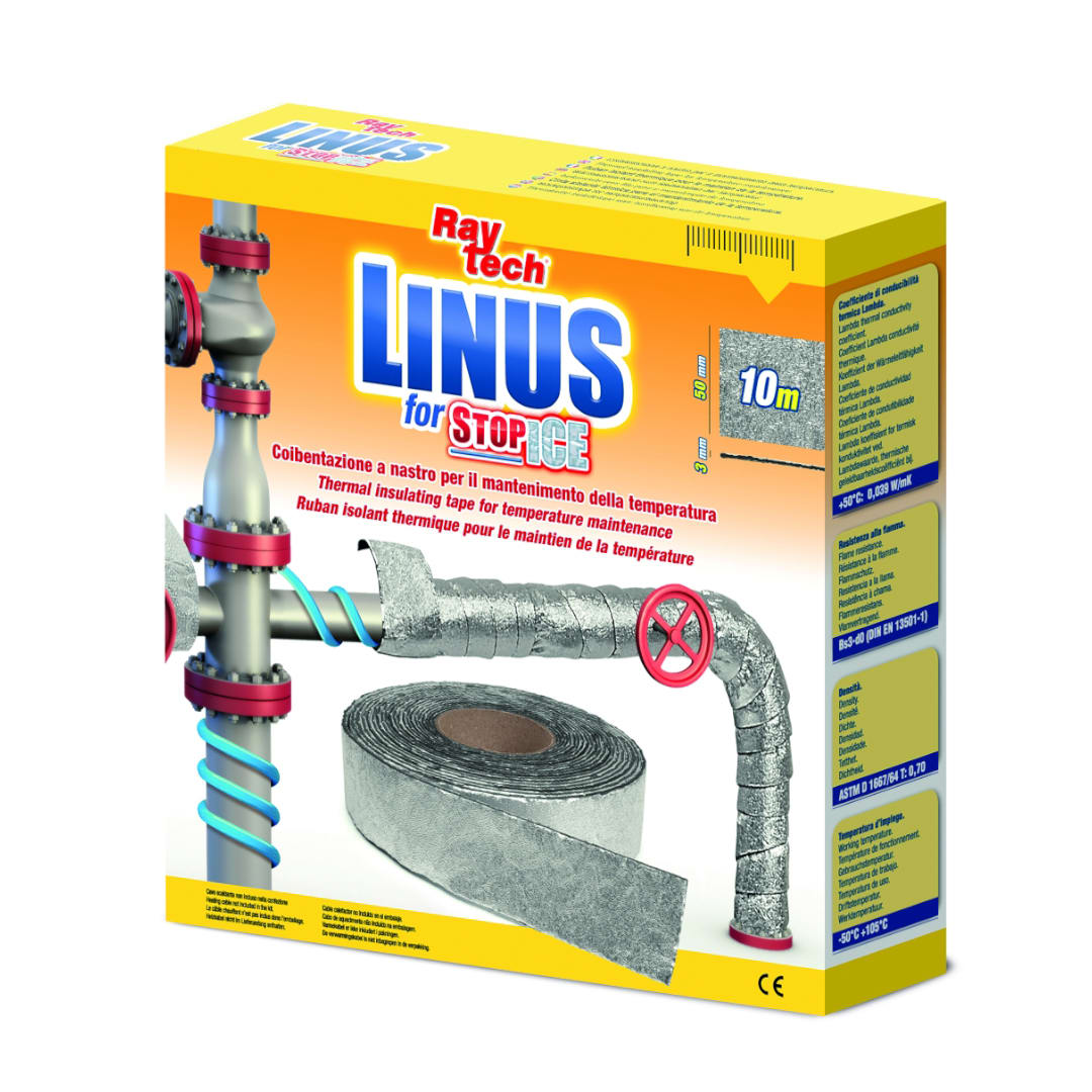 RAYTECH - LINUS COIBENTAZIONE A NASTRO - Nastro coibentante per cavo scaldante 50x3 mm x 10 m.