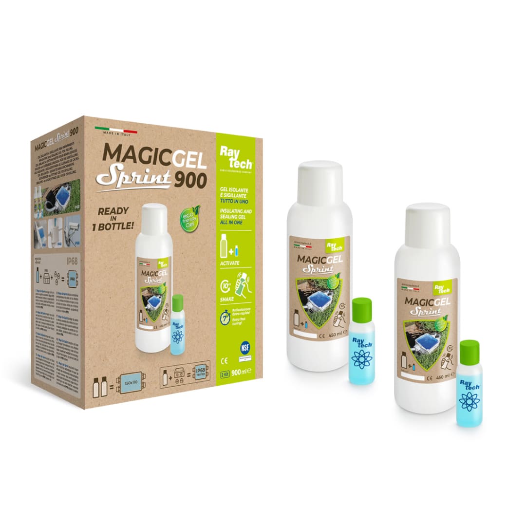 RAYTECH - Gel sigillante e isolante tutto in uno per connessioni resistenti all'acqua. Senza scadenza e atossico. Formato:900 ml / 2 X 450 ml