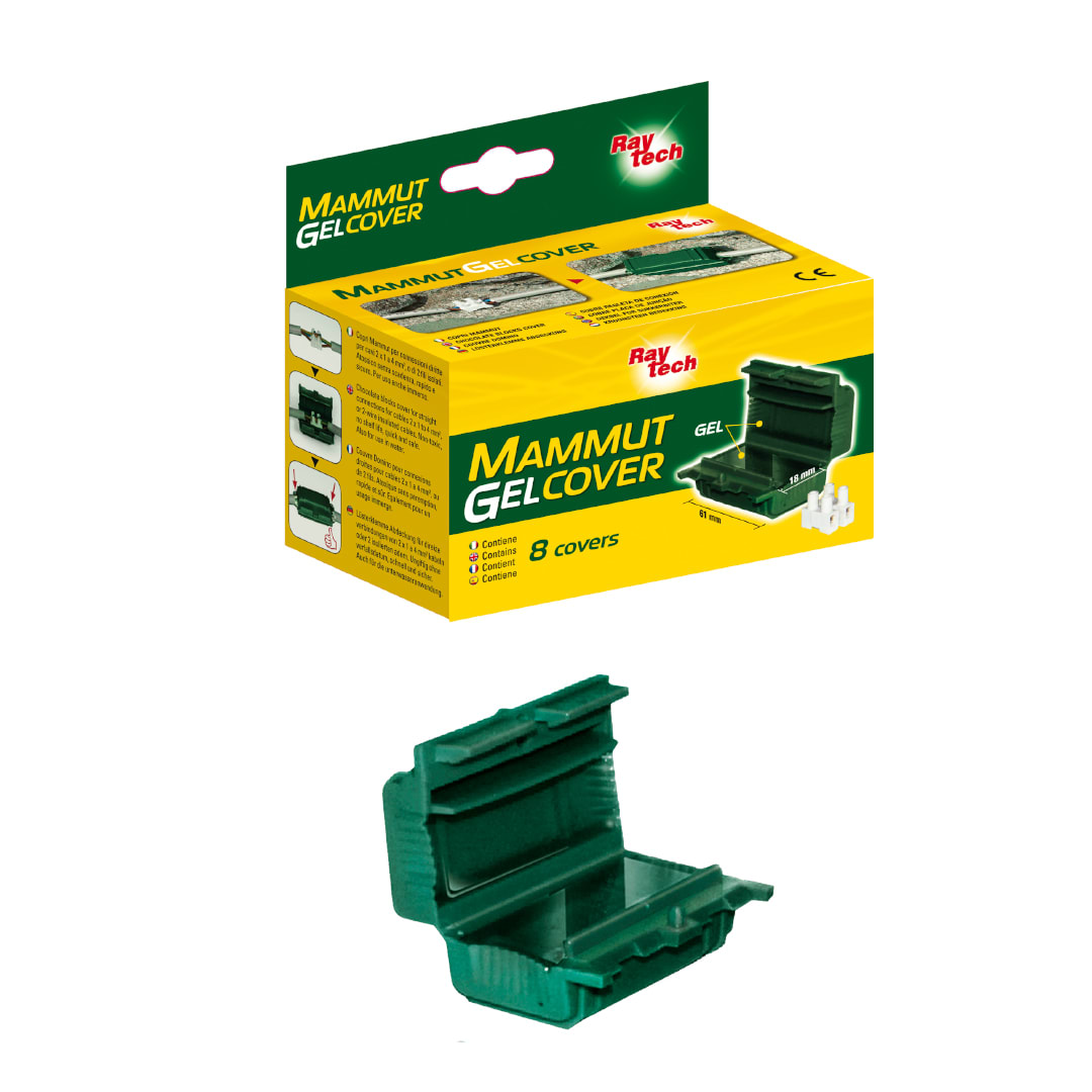 RAYTECH - MAMMUT GEL COVER (Confezione da 8 PZ.) - Accessorio IPX8 preriempito in gel per morsetti tensione 0,6/1 kV