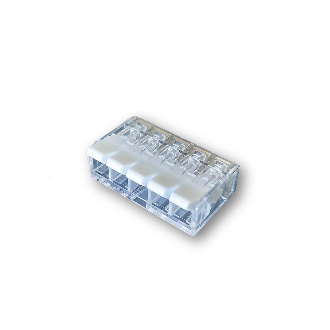RAYTECH - RAYBLOCK B5 (cf 18 pz) Connettori compatti a 5 leve per inserimento monodirezionale. Sezione: 0.5 - 4 mm2 - 450 V- 32 A