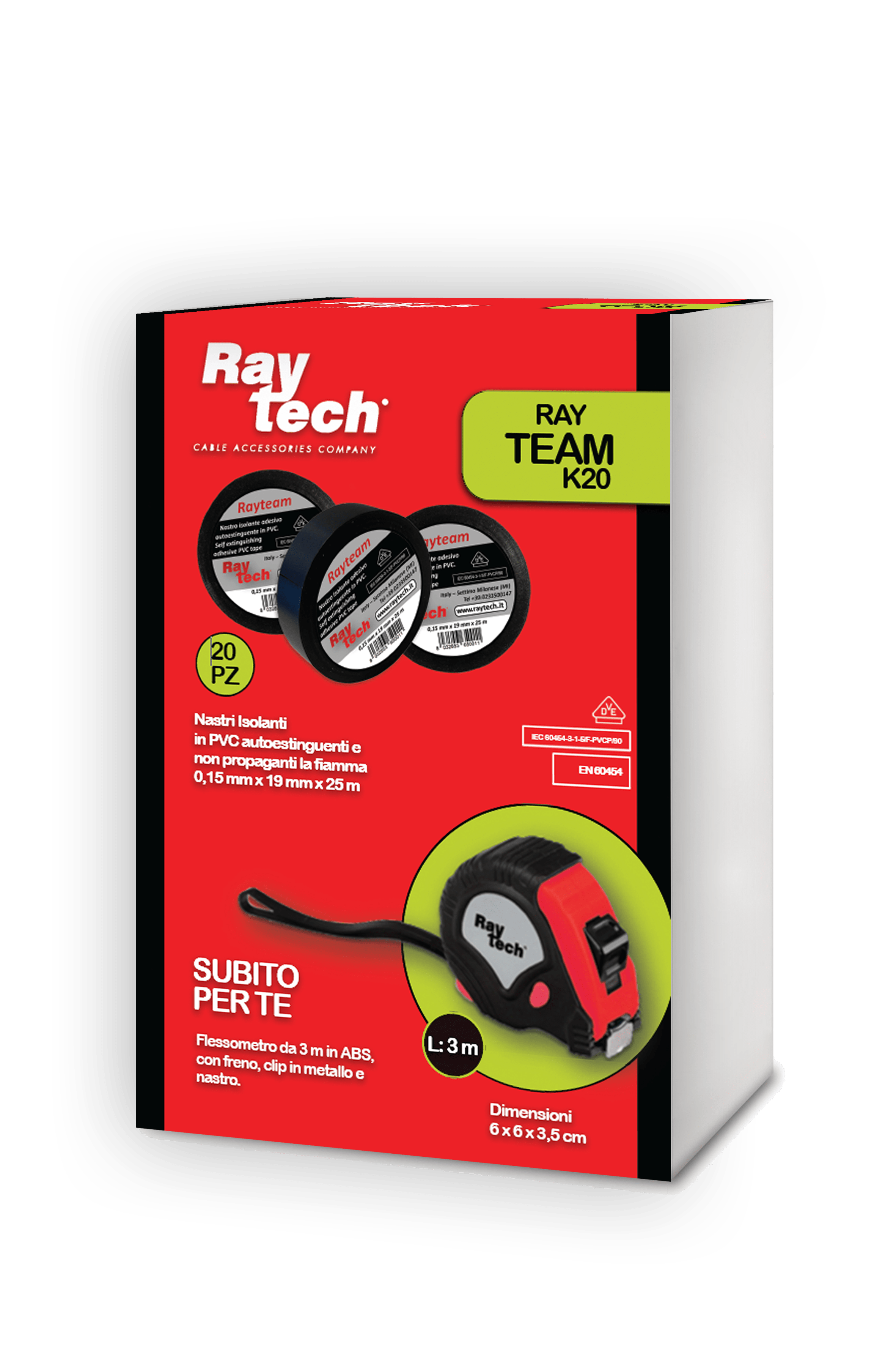 RAYTECH - RAYTEAM-K 20 NASTRI 1925 E FLESSOMETRO 3 metri