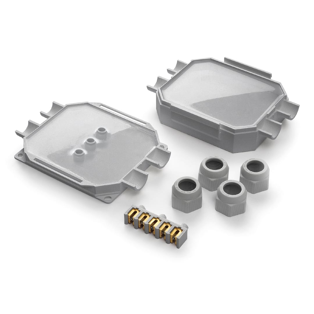 RAYTECH - READY BOX 120 IP68 - Cassetta di giunzione IP68/69 a 4 vie preriempita in gel. READYBOX