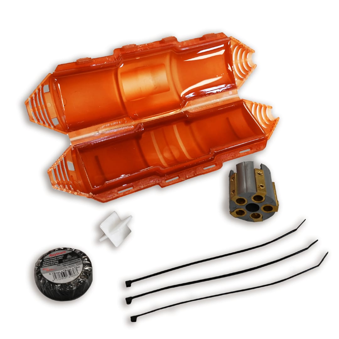 RAYTECH - READY CAST L16/25 - Giunto in linea IP68 con resina. READYCASTL16/25