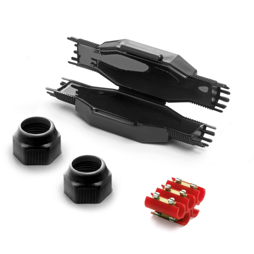 RAYTECH - TOM NERO (Confezione da 1 PZ.) - Giunto in linea IP68/69 extra-compatto preriempito in gel.