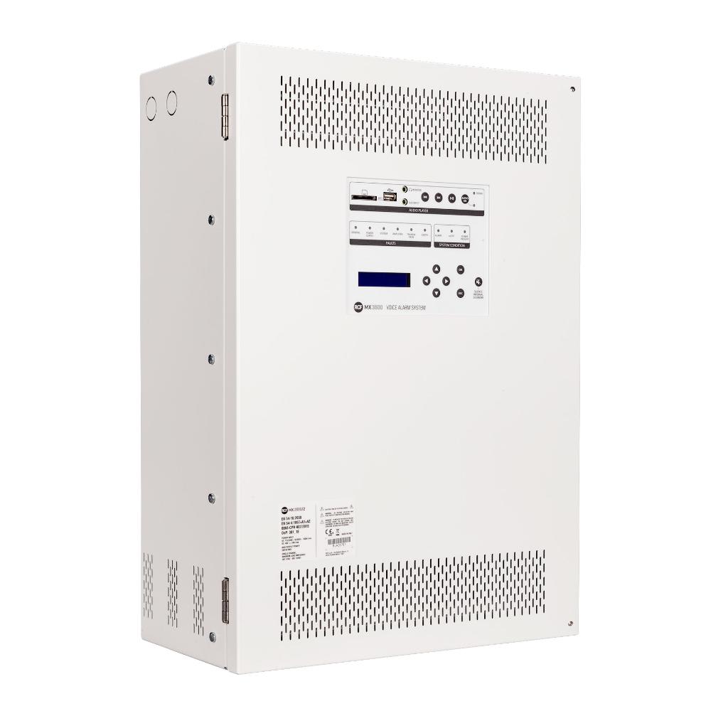 RCF - Amplificatore digitale 6 canali MX 3500-6 con allarme vocale EN54, potenza 500 W.