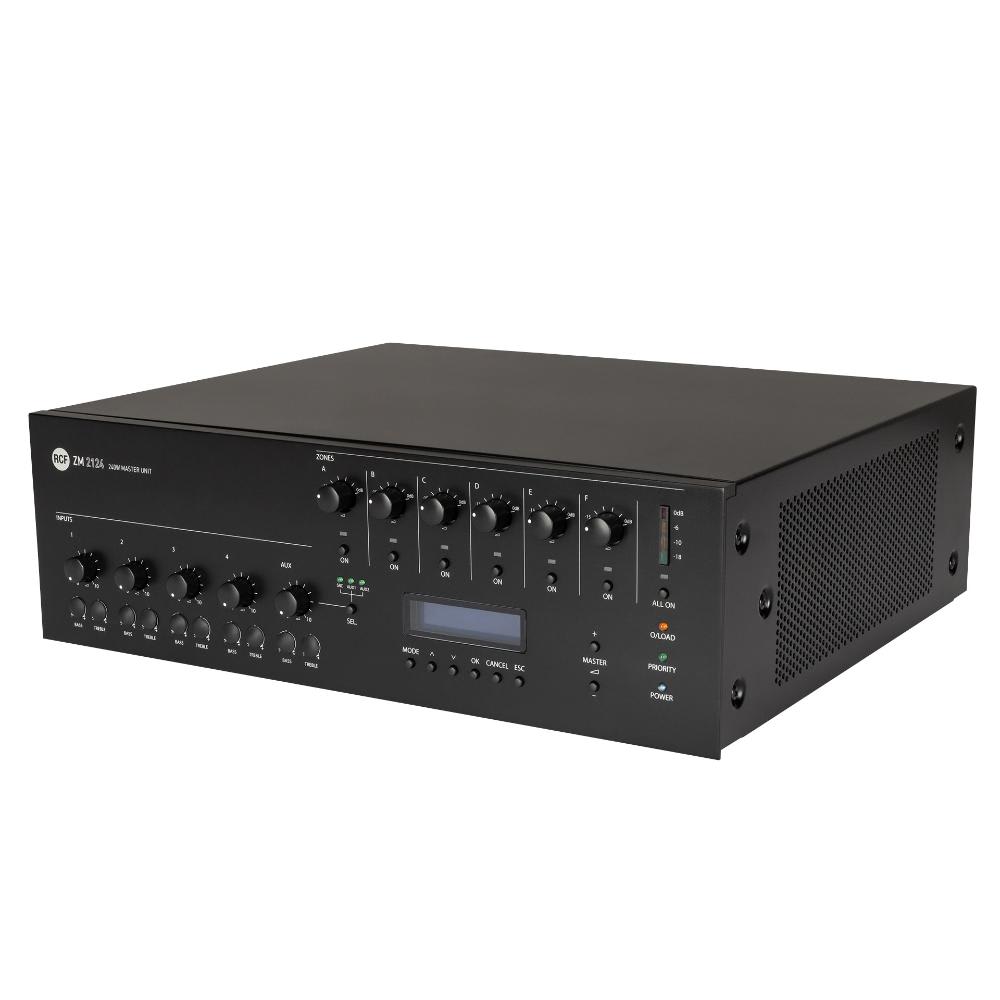 RCF - Amplificatore 100V per distribuzione annunci e unita gestione 6 zone 240W.
