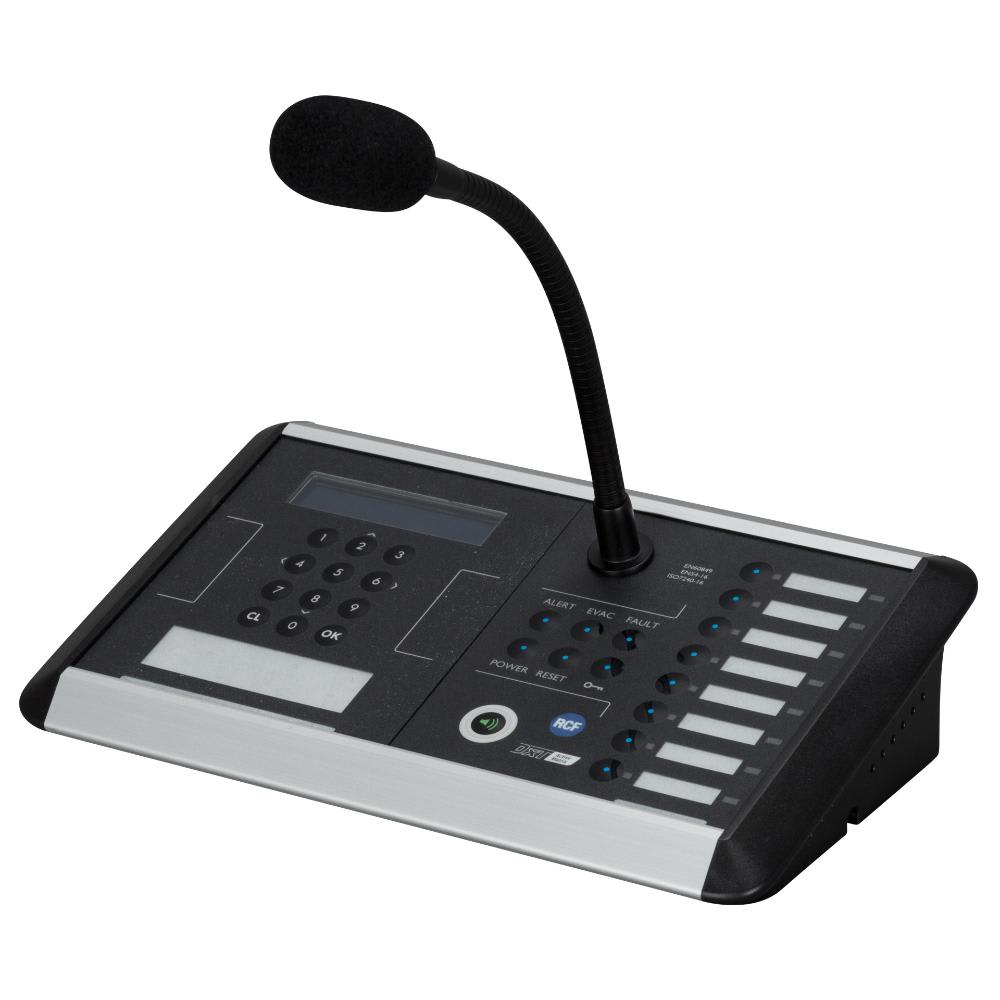 RCF - Base microfonica annunci EN54 BM 7608D DXT7000 LCD.