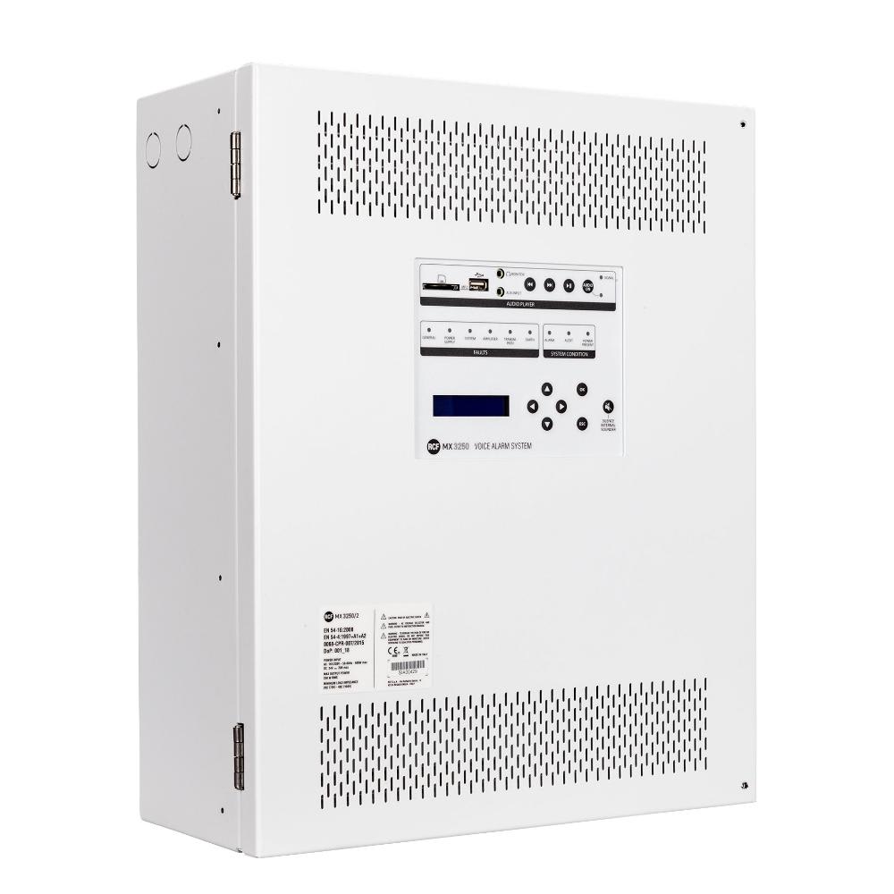 RCF - Amplificatore digitale 4 canali MX 3250-4 con matrice amplificata 250 W e allarme vocale EN54.