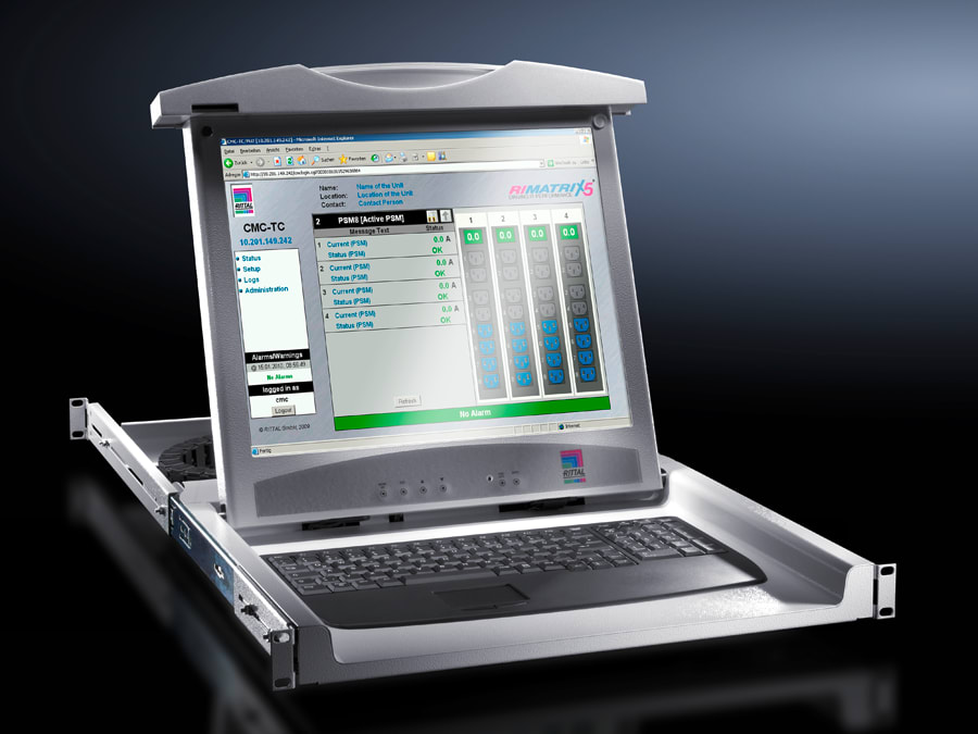 RITTAL - KVM 17' UNIT MONITOR-TASTIERA 1 HE RAL9