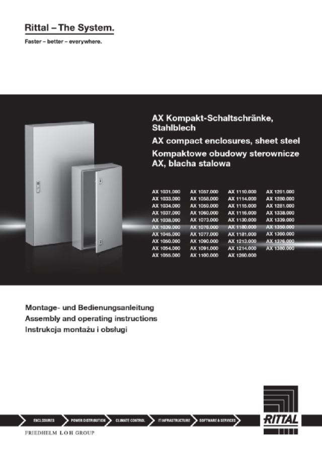 RITTAL - AX Armadio Compatto 600X1200X300 mm