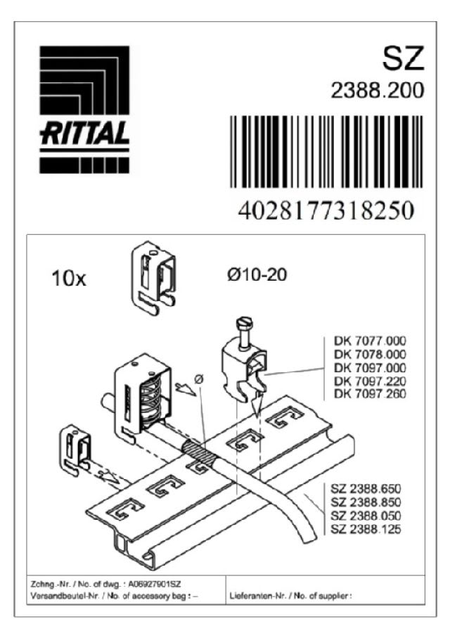 RITTAL - SZ STAFFA SCHERMATA EMC 10-20 - 10PZ