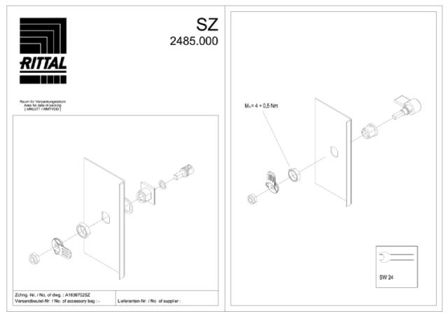 RITTAL - SZ MANIGLIA C/INSERTO DI SICUR