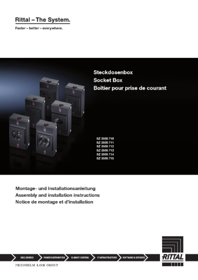 RITTAL - SZ Presa di SErvizio Modulare per Sistema a Lampade LED, Standard China
