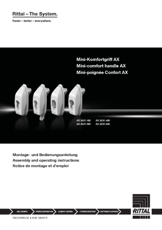 RITTAL - AX MANIGLIA MINI COMFORT INSERTO ASSA