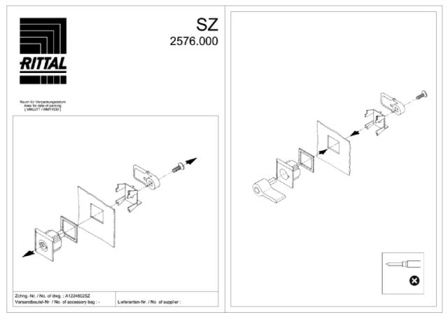 RITTAL - SZ MANIGLIA C/INSERTO SICUREZZ