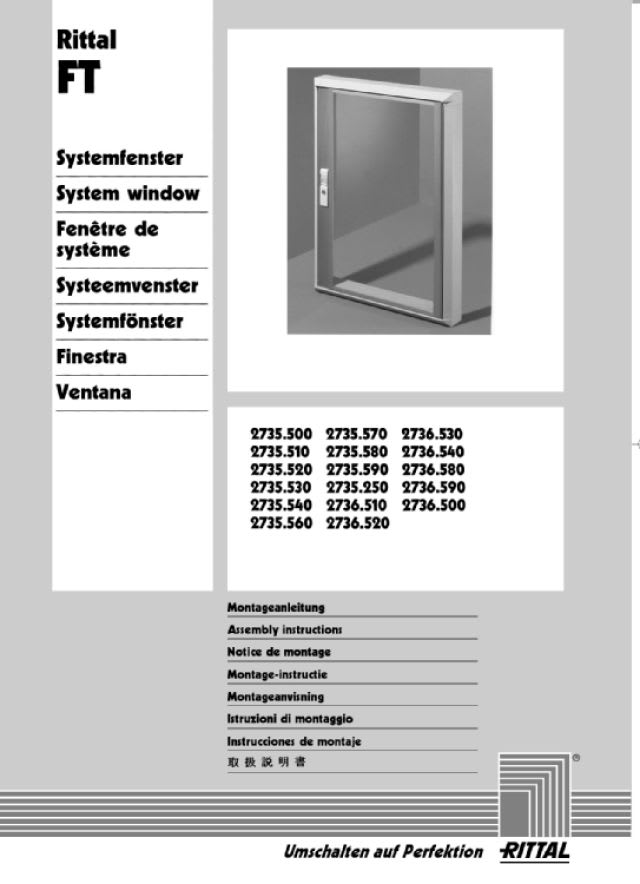 RITTAL - Finestra per VX, TS, VX SE con L 600 mm profilo da 30, LxA 500x270