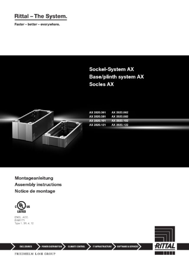 RITTAL - AX ZOCCOLO ANT./POST.1000X100 - 2PZ
