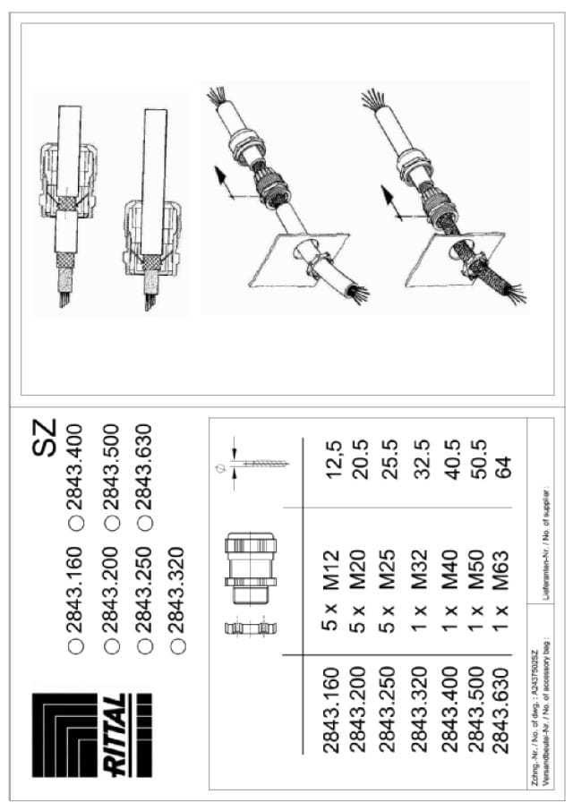 RITTAL - SZ BOCCHETT.PASSACAVI EMC M16 - 5PZ