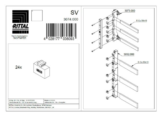RITTAL - SV 24 INSERTI X SV3052 30X10