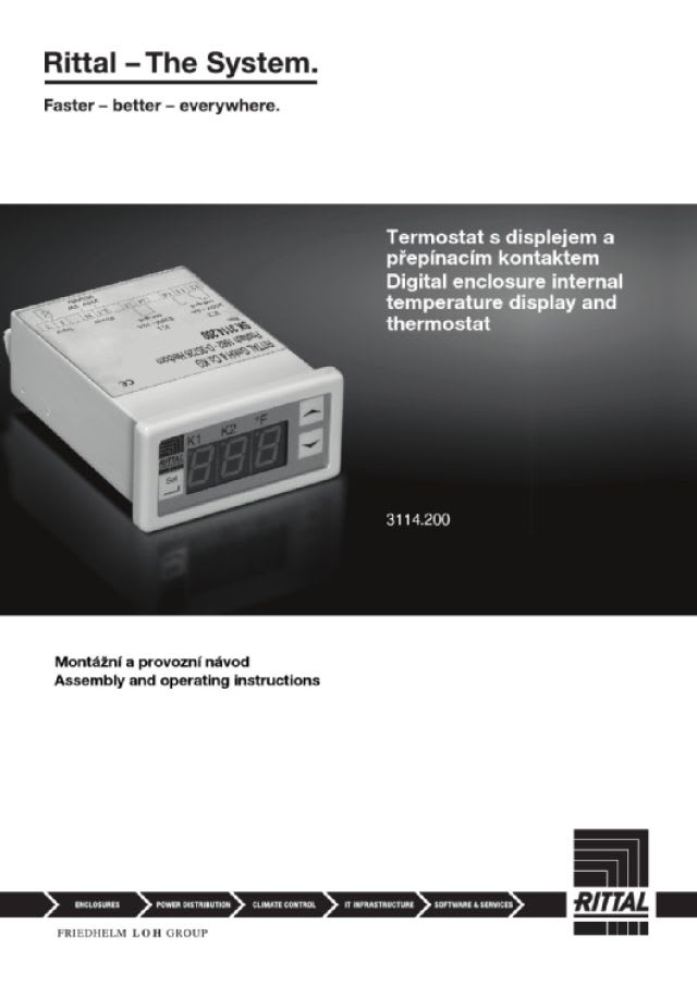 RITTAL - TERMOSTATO DIGITALE MULTITENSIONE