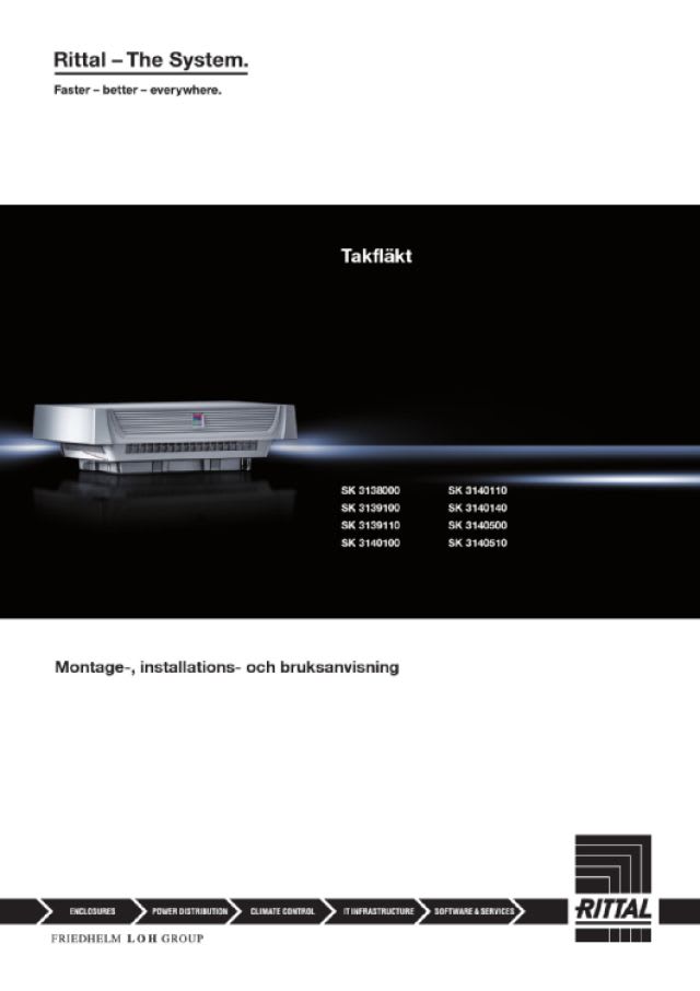 RITTAL - SK Ventilatore da tetto 873/965 m?/h