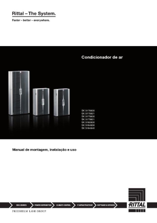 RITTAL - Condizionatore a parete Blue e+ S, 780 W, con evaporatore di condensa