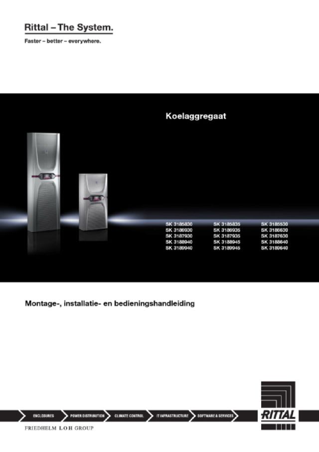 RITTAL - Condizionatore da parete Blue e+, 1600 W, lamiera d'acciaio