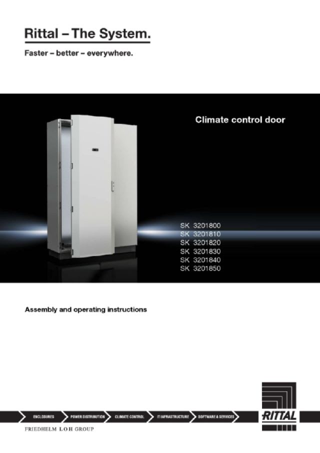 RITTAL - SK Porta VX25 clima largh. 800 mm altezza 2000 mm cerniere a destra