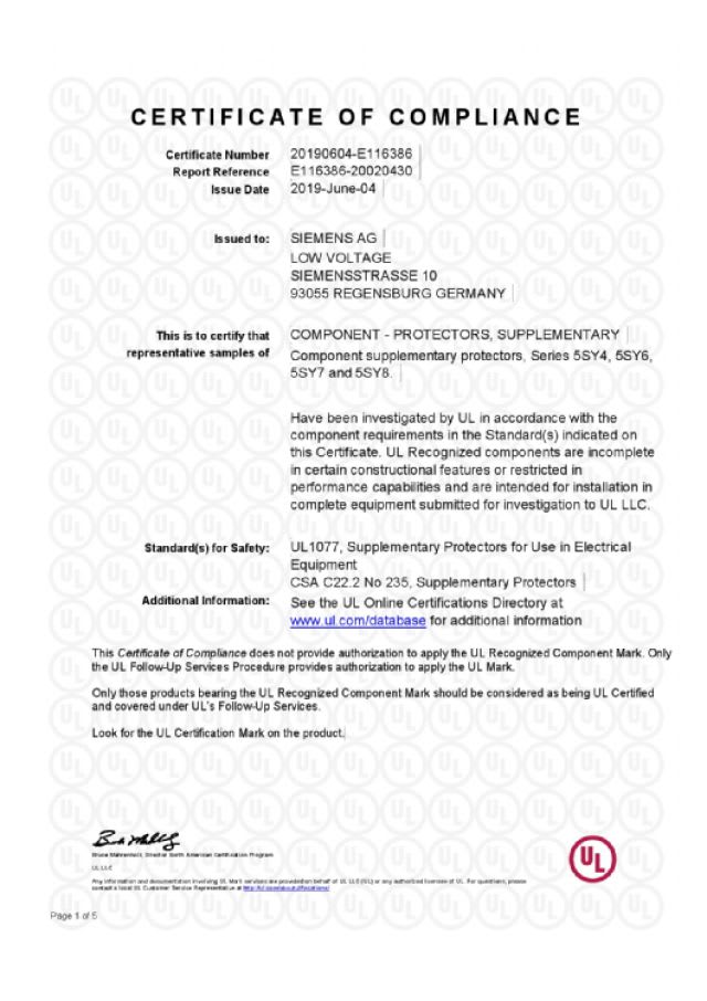 RITTAL - INT. PROT. MONOFASE 110-240V 5SY4116-8