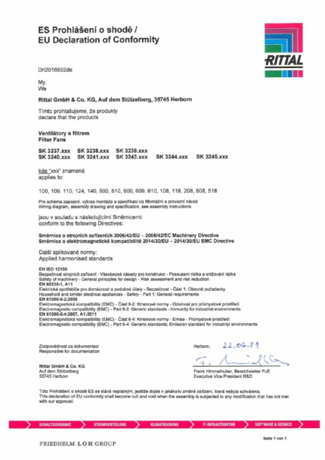 RITTAL - Ventilatore-filtro 100/115 m?/h, 230 V, 50/60 Hz