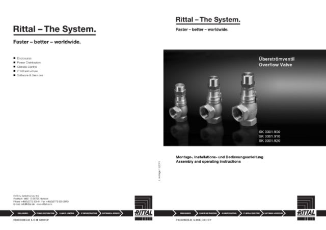 RITTAL - SK BYPASS VALVE 3/4, 3/4_619_E BYPASS Valve