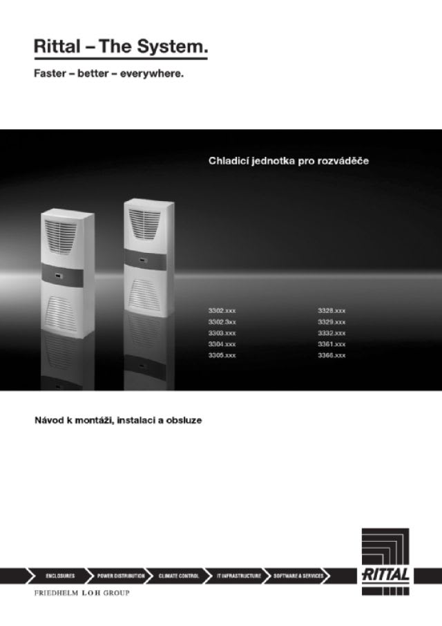 RITTAL - RTT Blue e cooling unit, stainless steel, wall-mounted, 1000 W, Comfort controller, 115 V