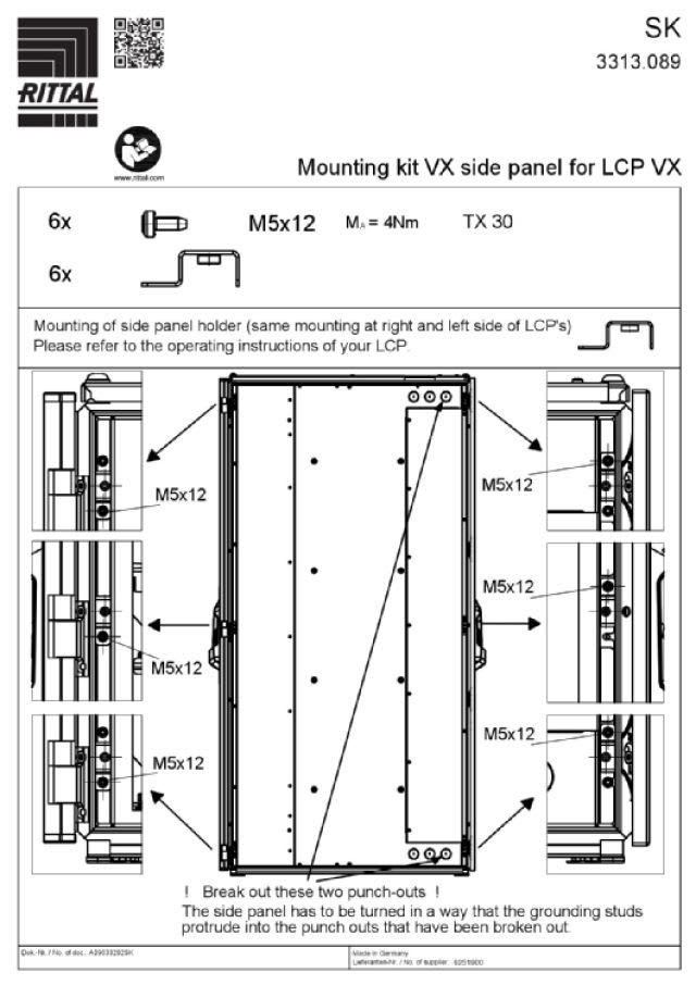 RITTAL - SK Side panel attachment kit LCP for VX,, VX IT