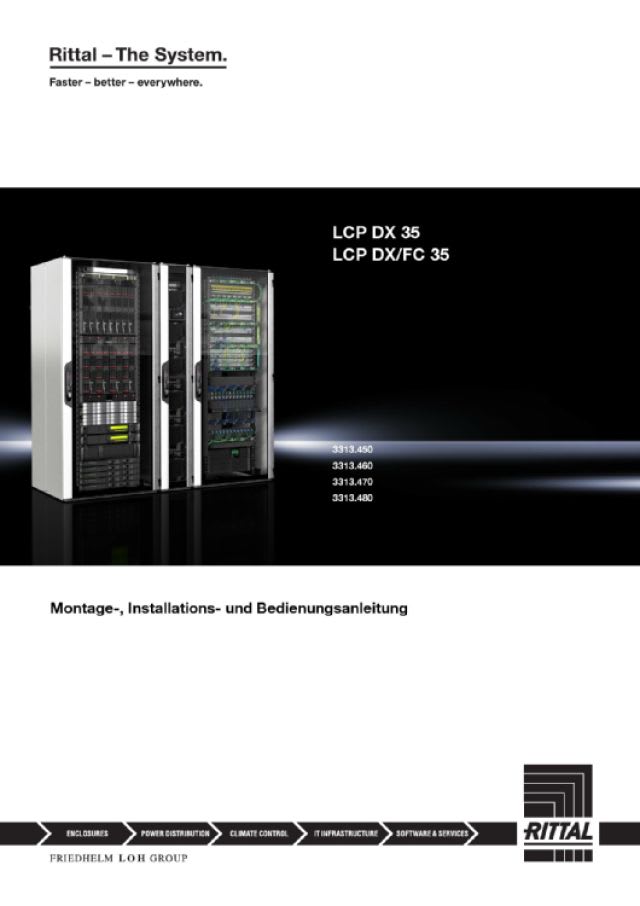 RITTAL - LCP Inline DX/FC, 35 kW, RAL 7035, WHD: 600 x 2000 x 1000 mm